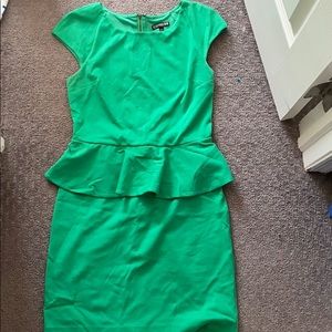 Express green peplum dress sz 6